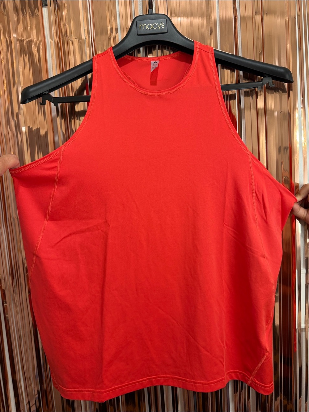 adidas Bright Coral High-Neck Tank Top NEW XL